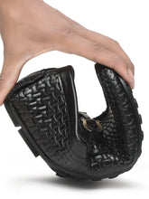 Load image into Gallery viewer, Men's Black Texture Leather Flexi 360 Loafers