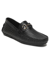 Load image into Gallery viewer, Men's Black Texture Leather Flexi 360 Loafers