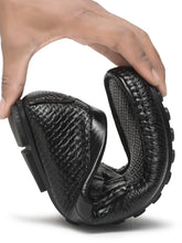 Load image into Gallery viewer, Men's Black Texture Leather Flexi 360 Loafers