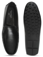 Load image into Gallery viewer, Men's Black Texture Leather Flexi 360 Loafers