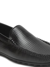Load image into Gallery viewer, Men's Black Texture Leather Flexi 360 Loafers