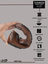 Load image into Gallery viewer, Men's Brown Texture Leather Flexi 360 Loafers