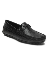 Load image into Gallery viewer, Men's Black Texture Leather Flexi 360 Loafers