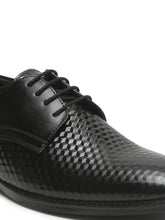 Load image into Gallery viewer, Mens's Black Patterned Texture Leather Formal Shoes