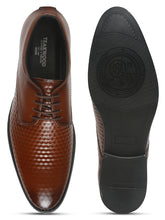 Load image into Gallery viewer, Mens's Brown Patterned Texture Leather Formal Shoes