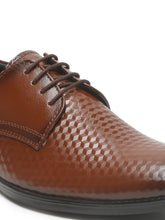 Load image into Gallery viewer, Mens's Brown Patterned Texture Leather Formal Shoes