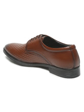 Load image into Gallery viewer, Mens's Brown Patterned Texture Leather Formal Shoes