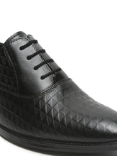 Load image into Gallery viewer, Mens's Black Patterned Texture Leather Formal Shoes