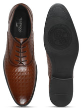 Load image into Gallery viewer, Mens Brown Texture Leather Formal Shoes