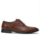 Load image into Gallery viewer, Mens Brown Texture Leather Formal Shoes