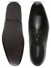 Load image into Gallery viewer, Mens's Black Solid Leather Lace-up Formal Shoes