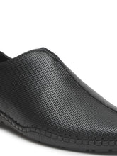 Load image into Gallery viewer, Men's Black Texture Leather Flexi 360 Moccasins