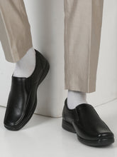 Load image into Gallery viewer, Mens's Black Solid Leather Moccasins