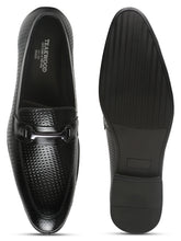 Load image into Gallery viewer, Men's Black Classy Patterned Texture Leather Moccasins