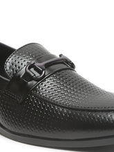 Load image into Gallery viewer, Men's Black Classy Patterned Texture Leather Moccasins