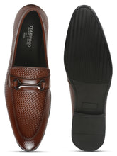 Load image into Gallery viewer, Men's Brown Classy Patterned Texture Leather Moccasins