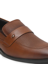 Load image into Gallery viewer, Men's Brown Texture Leather Moccasins