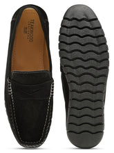 Load image into Gallery viewer, Men's Black Suede Leather Loafers