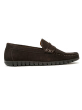 Load image into Gallery viewer, Men's Brown Suede Leather Loafers