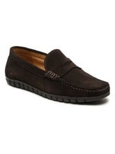 Load image into Gallery viewer, Men's Brown Suede Leather Loafers