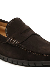 Load image into Gallery viewer, Men's Brown Suede Leather Loafers