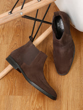 Load image into Gallery viewer, Teakwood Leathers Men Brown Suede Chelsea Boots