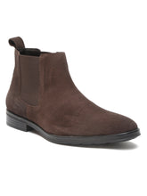 Load image into Gallery viewer, Teakwood Leathers Men Brown Suede Chelsea Boots