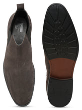 Load image into Gallery viewer, Men Grey Suede Mid-Top Chelsea Boot
