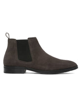 Load image into Gallery viewer, Men Grey Suede Mid-Top Chelsea Boot