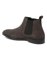 Load image into Gallery viewer, Men Grey Suede Mid-Top Chelsea Boot