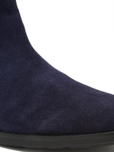 Load image into Gallery viewer, Men Navy Suede Mid-Top Chelsea Boot