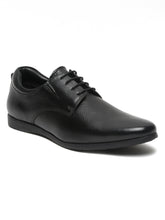 Load image into Gallery viewer, Teakwood Leathers Men Black Textured Leather Derbys