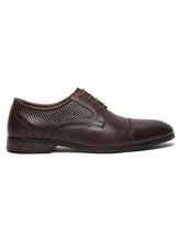 Load image into Gallery viewer, Teakwood Leathers Men Brown Textured Leather Derbys