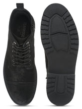 Load image into Gallery viewer, Mens Black Leather Lace-up Boots