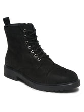 Load image into Gallery viewer, Mens Black Leather Lace-up Boots