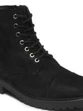Load image into Gallery viewer, Mens Black Leather Lace-up Boots