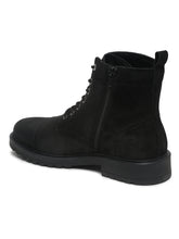 Load image into Gallery viewer, Mens Black Leather Lace-up Boots