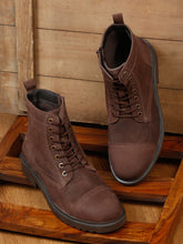 Load image into Gallery viewer, Mens Brown Leather Lace-up Boots