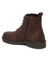 Load image into Gallery viewer, Mens Brown Leather Lace-up Boots