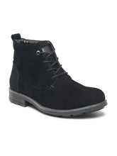 Load image into Gallery viewer, Men's Black Suede Leather Lace-up Boots