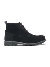 Load image into Gallery viewer, Men's Black Suede Leather Lace-up Boots