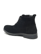 Load image into Gallery viewer, Men's Black Suede Leather Lace-up Boots