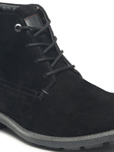 Load image into Gallery viewer, Men's Black Suede Leather Lace-up Boots