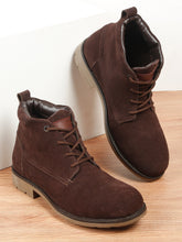Load image into Gallery viewer, Men's Black Suede Leather Lace-up Boots
