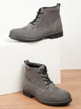 Load image into Gallery viewer, Men's Black Suede Leather Lace-up Boots