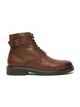 Load image into Gallery viewer, Men’s Brown Leather Lace-Up Ankle Boots