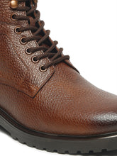 Load image into Gallery viewer, Men’s Brown Leather Lace-Up Ankle Boots