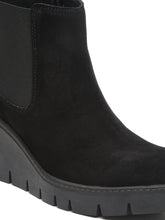 Load image into Gallery viewer, Teakwood Leathers Women Black Solid Suede Mid-top Wedges Boots
