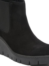 Load image into Gallery viewer, Teakwood Leathers Women Black Solid Suede Mid-top Wedges Boots