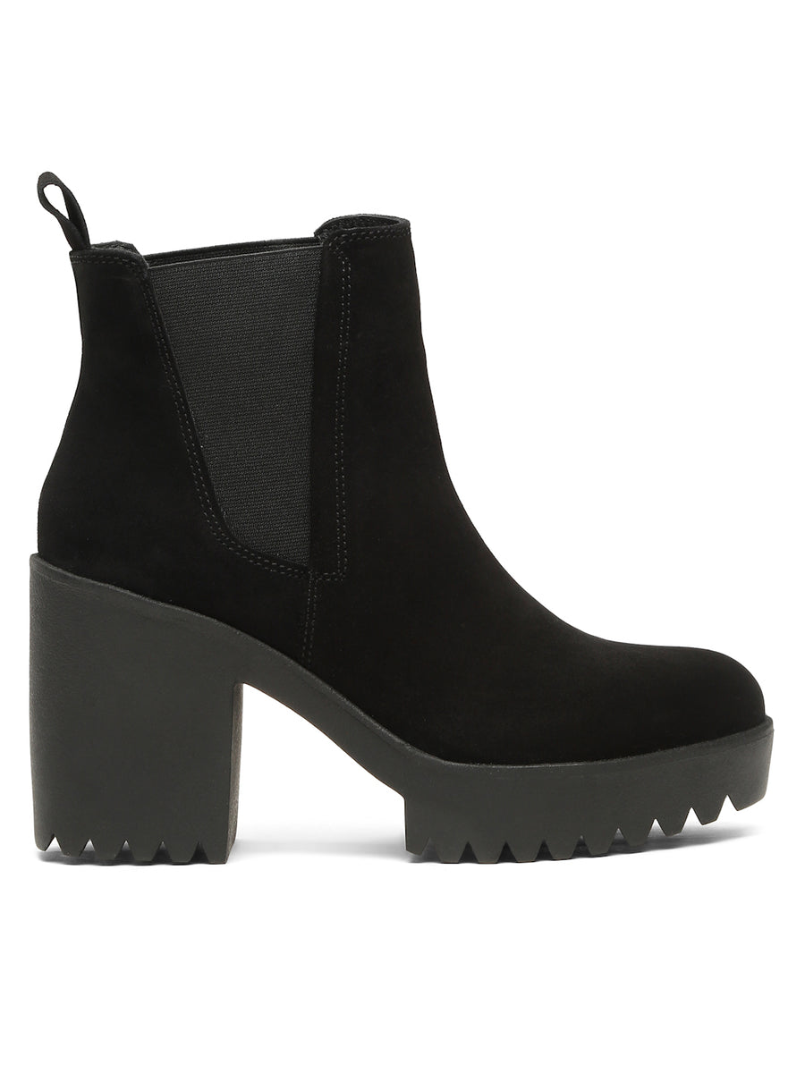 Suede Ankle Boots with Leather Heel Cap main image 1